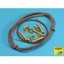 Aber Models Tow cables & track cable with brackets used on Tiger I, King Tiger & Panther 1:16 (16030)