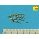 Aber Models Wing nuts with turned bolt x 12 pcs. 1:16 (16105)