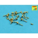 Aber Models Wing nuts with turned bolt x 12 pcs. 1:16 (16105)