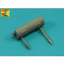 Aber Models Set of 2 barrels for guns MG13 (long) used in German light tank Pz.Kpfw. I, Ausf.A early to 1938 1:16 (16 L-17)