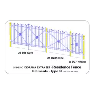   Aber Models Residence Fence Elements - type C 1:35 (35 DES-C)