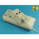 Aber Models 150mm Barrel with muzzle brake for German E-100 Heavy Tank Krupp Turret 1:35 (35 L-261)