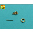 Aber Models Armament for Russian Main Battle Tank T-14 ARMATA barrel for 125 mm 2A82-1M cannon &barrel for 12,7 mm Kord AA MG 1:35 (35 L-314)