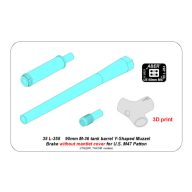   Aber Models 90 mm barrel Y-Shaped Muzzel Brake without mantlet for M47 1:35 (35 L-358)