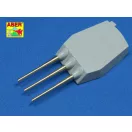 Aber Models Set of 9 pcs 406 mm short barrels for North Carolina 1:350 (RE-350 L06)