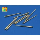 Aber Models Set of 9 pcs 406 mm short barrels for North Carolina 1:350 (RE-350 L06)