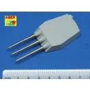 Aber Models Set of 9 pcs 406 mm short barrels for North Carolina 1:350 (RE-350 L06)