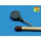 Aber Models Set of 14 pcs 152 mm barrels for Kongo 1:350 (RE-350 L36)