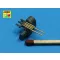 Aber Models Set of 8 pcs 127 mm barrels with recoil for japan ships 1:350 (RE-350 L37)