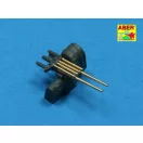 Aber Models Set of 8 pcs 127 mm barrels with recoil for japan ships 1:350 (RE-350 L37)
