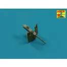 Aber Models 6 pcs 4 cm Flak 28 barrels with shields 1:350 (RE-350 L46)