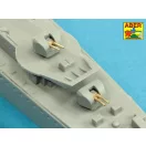 Aber Models Set of barrels for Polish Destroyer Blyskawica 102mm x 8 40mm x 4 20mm x 4 1:400 (RE-400-L11)