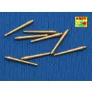 Aber Models Set of 8 pcs 381mm short barrels for turrets with antiblast covers ships Hood 1:700 (RE-700 L09)