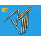 Aber Models 9 pcs 406 mm short barrels for North Carolina 1:700 (RE-700 L12)