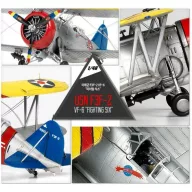 Academy 1:48 USN F3F-2 VF-6 "FIGHTING SIX" (12326)