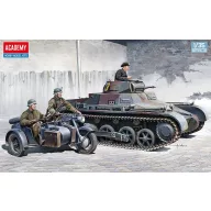 Academy 1:35 GERMAN PANZER I AUSF.B & Motorcycle 13556