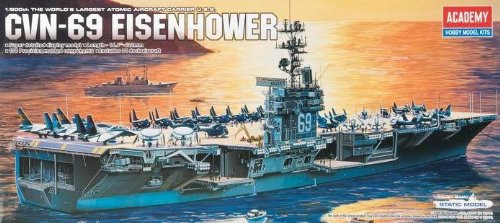 Academy CVN-69 USS Eisenhower Aircraft Carrier 1:800 (14212)