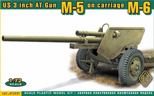 ACE US 3 inch AT Gun M-5 on carriage M-6 1:72 (ACE72531)