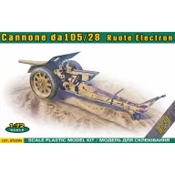   ACE Italian 105/28 field cannon with rubberized wheels 1:72 (ACE72594)