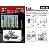 AFV-Club Ru 76.2mm Gun AMMO Set (Brass) 1:35 (AG35036)