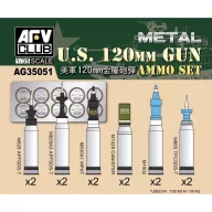   AFV-Club US M1A1/M1A2 M256 120mm Ammo set(Aluminum) 1:35 (AG35051)