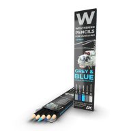   AK Interactive Watercolor Pencils GREY AND BLUE CAMOUFLAGES SET/5 (AK10043)