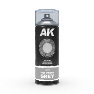   AK Interactive Fine Primer Grey Spray 400ml (Includes 2 nozzles) (AK1010)