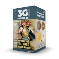   AK Interactive WARGAME COLOR SET NON METALLIC METAL GOLD (W B) (AK1077)