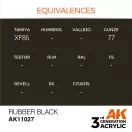 AK Interactive Rubber Black Acrylic Paint 17ml (AK11027)