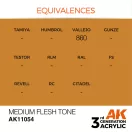 AK Interactive Medium Flesh Tone Acrylic Paint 17ml (AK11054)