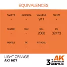 AK Interactive Light Orange Acrylic Paint 17ml (AK11077)