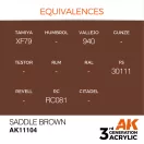 AK Interactive Saddle Brown Acrylic Paint 17ml (AK11104)