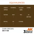 AK Interactive Dark Brown Acrylic Paint 17ml (AK11109)