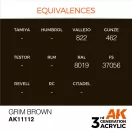 AK Interactive Grim Brown Acrylic Paint 17ml (AK11112)