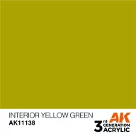   AK Interactive Interior Yellow Green Acrylic Paint 17ml (AK11138)