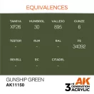 AK Interactive Gunship Green Acrylic Paint 17ml (AK11150)