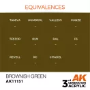 AK Interactive Brownish Green Acrylic Paint 17ml (AK11151)