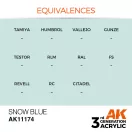AK Interactive Snow Blue Acrylic Paint 17ml (AK11174)