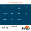 AK Interactive Fluorescent Blue Acrylic Paint 17ml (AK11178)