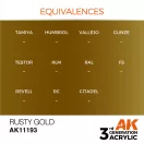 AK Interactive Rusty Gold Acrylic Paint 17ml (AK11193)