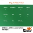 AK Interactive Emerald Metallic Green Acrylic Paint 17ml (AK11204)