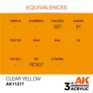 AK Interactive Clear Yellow Acrylic Paint 17ml (AK11217)