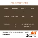 AK Interactive WWI British Khaki Brown Base Acrylic Paint 17 ml (AK11301)