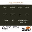 AK Interactive WWI French Green 2 Acrylic Paint 17 ml (AK11306)