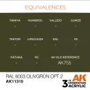 AK Interactive RAL 6003 Olivgrün opt2 Acrylic Paint 17 ml (AK11310)