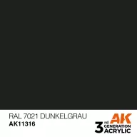   AK Interactive RAL 7021 Dunkelgrau Acrylic Paint 17 ml (AK11316)