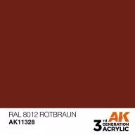   AK Interactive RAL 8012 Rotbraun Acrylic Paint 17 ml (AK11328)