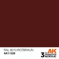   AK Interactive RAL 8013 Rotbraun Acrylic Paint 17 ml (AK11329)