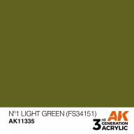   AK Interactive Nº1 Light Green (FS34151) Acrylic Paint 17 ml (AK11335)