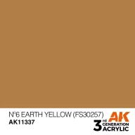   AK Interactive Nº6 Earth Yellow (FS30257) Acrylic Paint 17 ml (AK11337)
